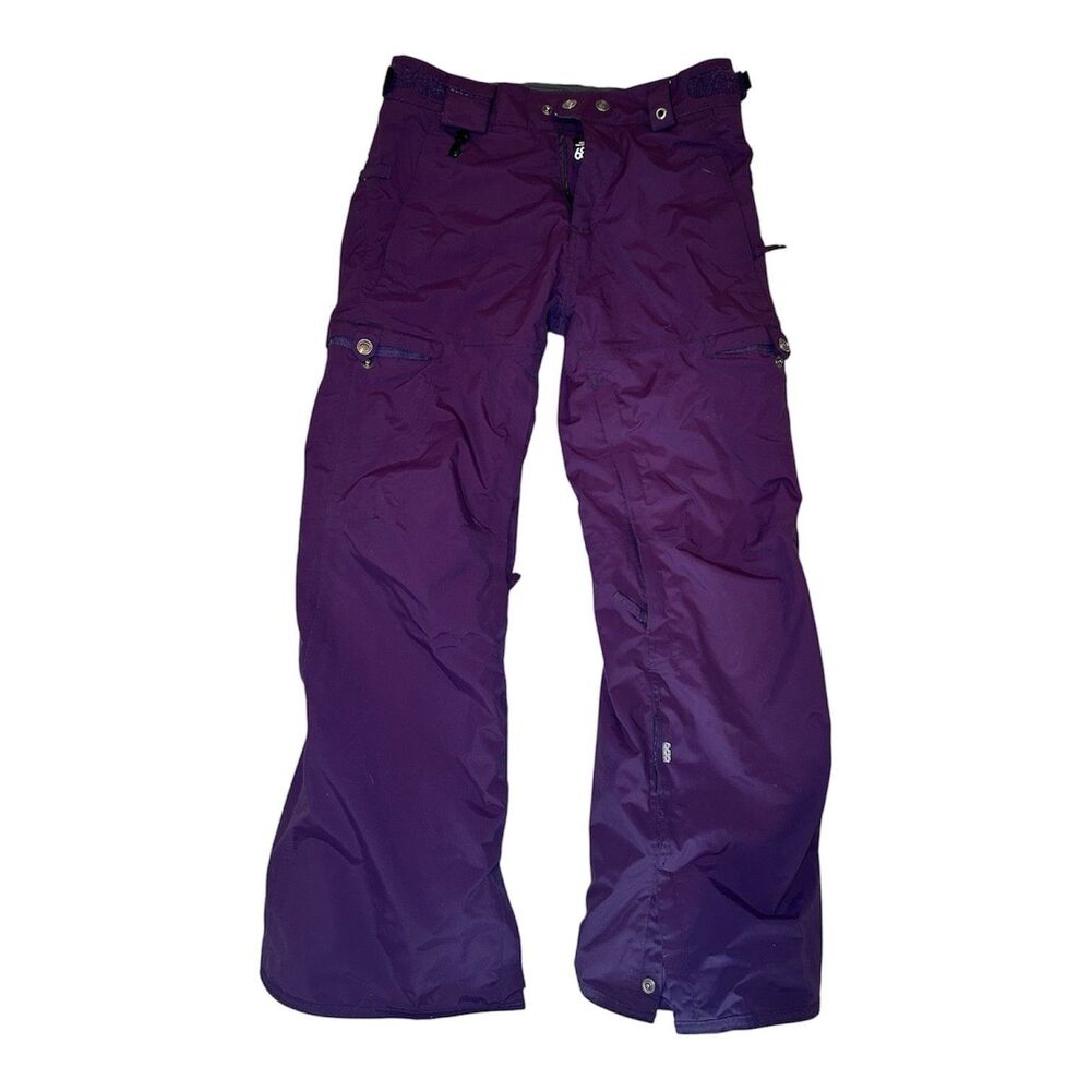686 Smarty Purple Cargo Snow Pants Women's Small S Shell Only Ski Snowboard VTG
